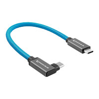 Kondor Blue USB C To USB C High Speed Cable Right Angle 12"