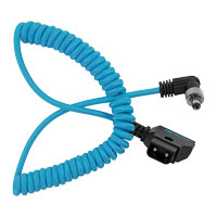 Kondor Blue Coiled D-Tap to Locking DC 2.1mm Cable