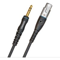 D'Addario Custom Series Microphone Cable, XLR Female to 1/4 Inch, 25 feet