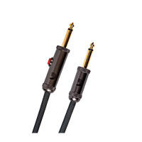 D'Addario Circuit Breaker Instrument Cable with Latching Cut-Off Switch, Straight Plug, 15 feet
