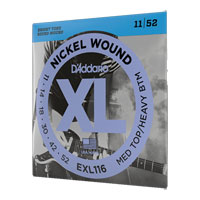 D'Addario EXL116 Nickel Wound Electric Guitar Strings, Medium Top/Heavy Bottom, 11-52