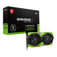 MSI NVIDIA GeForce RTX 4060 8GB GAMING X NV Edition Ada Lovelace Graphics Card