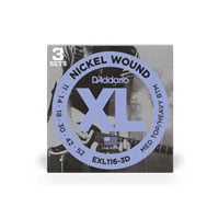 D'Addario EXL116-3D Nickel Wound Electric Guitar Strings, Medium Top/Heavy Bottom, 11-52, 3 Sets D'Addario EXL116-3D Nickel Wound Electric Guitar Strings, Medium Top/Heavy Bottom, 11-52, 3 Sets