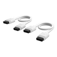 CORSAIR iCUE LINK 200mm Straight/Straight Cables - White