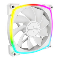 Montec RX120 PWM White 120mm Reversible ARGB Case Fan