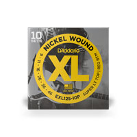 D'Addario EXL125-10P Nickel Wound Electric Guitar Strings, Super Light Top/Regular Bottom, 09-46, 10