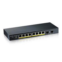 Zyxel 8-Port GS1900-10HP Smart Managed Gigabit PoE+ Switch 77W