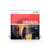 D'Addario EJ12 80/12 Bronze Acoustic Guitar Strings, Medium, 13-56 D'Addario EJ12 80/12 Bronze Acoustic Guitar Strings, Medium, 13-56