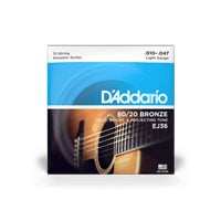 D'Addario EJ36 12-String Bronze Acoustic Guitar Strings, Light, 10-47 D'Addario EJ36 12-String Bronze Acoustic Guitar Strings, Light, 10-47