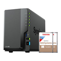 16TB Synology DiskStation DS224+ with 2x 8TB N300 Hard Drives
