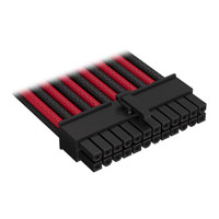 Corsair Premium Black/Red Individually Sleeved 24-Pin Type-5 ATX PSU Cable