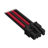 Corsair Premium Black/Red Individually Sleeved PCIe Single Connector Type-5 PSU Cable