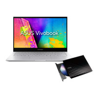 ASUS Vivobook Go Flip 14" Laptop + ASUS LITE Portable USB DVD Re-Writer Bundle