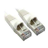 Scan 1M Cat6a LSZH RJ45 White Moulded Snagless Ethernet Cable