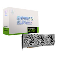 MSI NVIDIA GeForce RTX 4060 Ti 16GB GAMING X SLIM WHITE Ada Lovelace Graphics Card