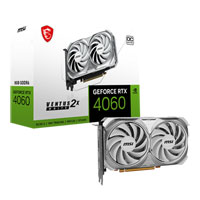 MSI NVIDIA GeForce RTX 4060 8GB VENTUS 2X OC WHITE Ada Lovelace Graphics Card