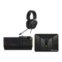 ASUS TUF 4 in 1 RGB Gaming Peripherals Keyboard Mouse Headset & Mat Bundle
