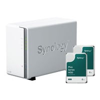 Synology 2 Bay DS223J Desktop NAS Unit + 2x 6TB Synology HAT3300 HDD