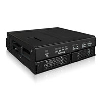 ICY DOCK ToughArmor 2 Bay 2.5”  SATA HDD/SSD Mobile Rack Enclosure For External 5.25" Bay