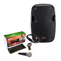 HH VRE8AG2 Full Range Speaker Bundle with Shure mic and cable