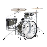 (Open Box) Ludwig 50th Anniversary Vistalite FAB 22x14", 13x9", 16x16" Shell Pack Smoke/Clear Swirl