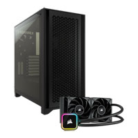 Corsair 4000D Airflow Black Chassis + Corsair iCUE H100i RGB ELITE AIO Bundle