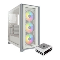 Corsair 4000X RGB White Chassis + Corsair RM750 White PSU Bundle