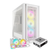 Corsair 5000D RGB Airflow White + RM8550 White PSU + Corsair H100i ELITE CAPELLIX XT White Bundle