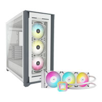 Corsair 5000X RGB White + H150i ELITE CAPELLIX XT White AIO Bundle