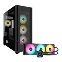 Corsair 7000X RGB Black Chassis + Corsair iCUE H170i ELITE LCD XT Black AIO Bundle