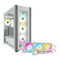 Corsair 7000X RGB White Chassis + Corsair iCUE H150i ELITE CAPELLIX XT White AIO Bundle