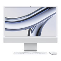 Apple iMac 24" Silver All in One M3 Chip 256GB SSD 4.5K Retina Display Desktop