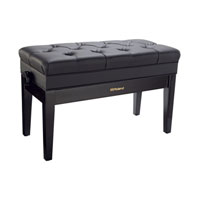Roland RPB-D500PE Duet Piano Bench with Storage Compartment Polished Ebony