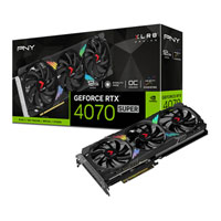 PNY NVIDIA GeForce RTX 4070 SUPER 12GB XLR8 Gaming VERTO OC Ada Lovelace Graphics Card