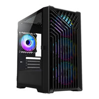 Vida Cyclone Black Tempered Glass Micro-ATX PC Gaming Case