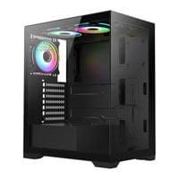 Vida Vetro Black 2-WAY Tempered Glass ATX PC Gaming Case