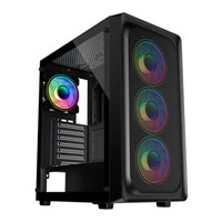 CiT Orion Black Mid Tower Tempered Glass PC Gaming Case