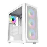 CiT Orion White Mid Tower Tempered Glass PC Gaming Case