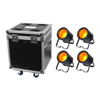 LEDJ 150W COB RGBA Par MKII x 4 + Elumen8 ELUM331 Flight Case