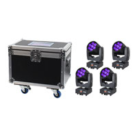 Equinox Fusion 120 Zoom MKII x 4 + Quad Fusion 100 Spot/120 Zoom/Orbit Flight Case