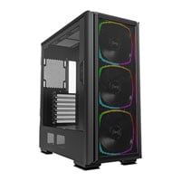 Montech SKY TWO GX Black Mid Tower Case Tempered Glass, inc 3x Premium ARGB High AirFlow 140mm Fans