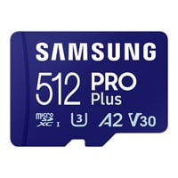 Samsung Pro Plus 512GB (2024) 4K Ready MicroSDXC Card UHS-I U3 with SD Adapter