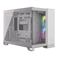Corsair 2500X RGB White Dual Chamber Tempered Glass Micro ATX PC Case