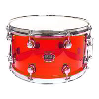 Natal 14" x 8” Arcadia Acrylic Snare Drum Transparent Red