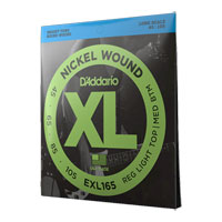 D'Addario Regular Light Top/Medium Bottom Long Scale Bass Strings EXL165 45-105