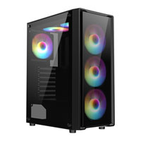 CiT Blade Black Mid Tower Tempered Glass PC Gaming Case
