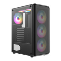 CiT Delta Black Mid Tower Tempered Glass PC Gaming Case