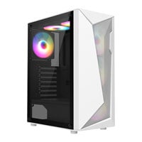 CiT Carisma White Mid Tower Tempered Glass PC Gaming Case