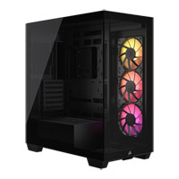 Corsair 3500X ARGB Black Tempered Glass Mid-Tower ATX Case inc 3x RGB Fans