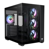 Thermaltake View 380 TG ARGB Mid Tower Dual Chamber Tempered Glass Gaming Case Black